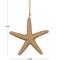 12.5" Handmade Wrapped Jute Starfish Hanging Wall Décor